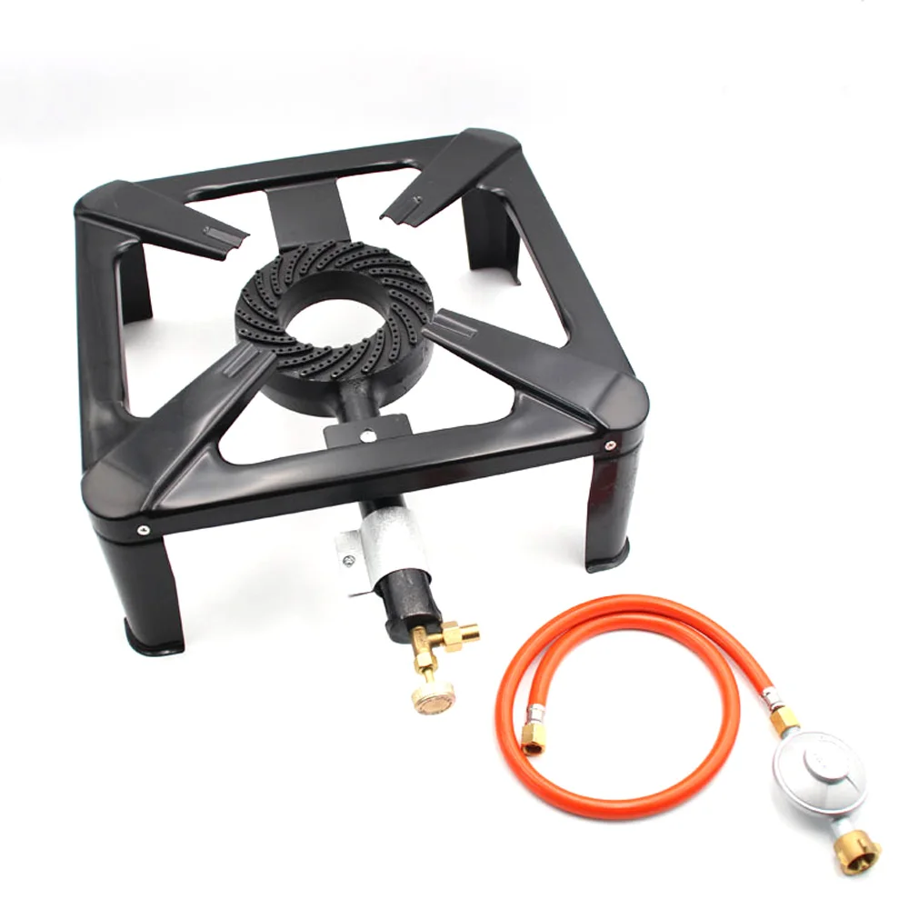 

8000W Single Propane Outdoor Burner Cast Iron Stove LPG Gas Cooker for Outdoor Camping BBQ