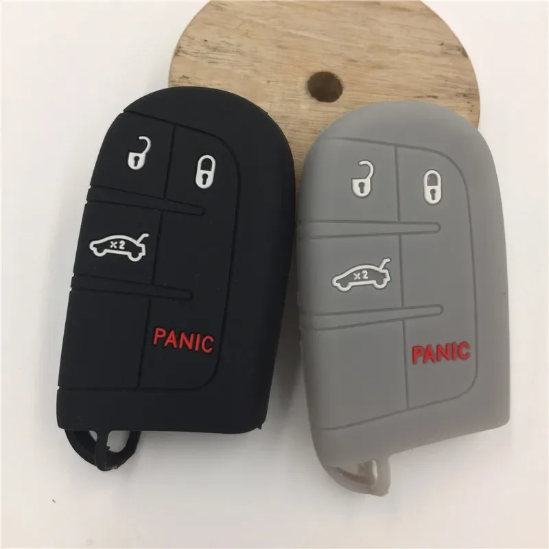 Silicone rubber car key case cover for jeep Grand Cherokee Wrangler Renegade Compass for Chrysler300c fiat Wyatt key key case key case cover