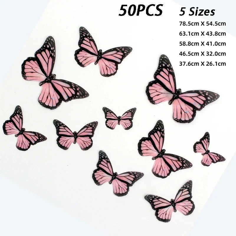 40 Pcs Cupcake Picks Girls Toys Wafer Paper Edible Sheets Butterfly Cake  Topper Cake Decorations Fairy Stickers - AliExpress