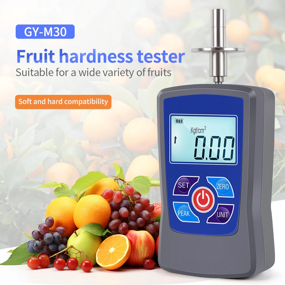 

Portable Digital Fruit Hardness Tester GY-M15/M30 Fruit Penetrometer for Apples Pears Grapes Oranges Hardness Test Sclerometer