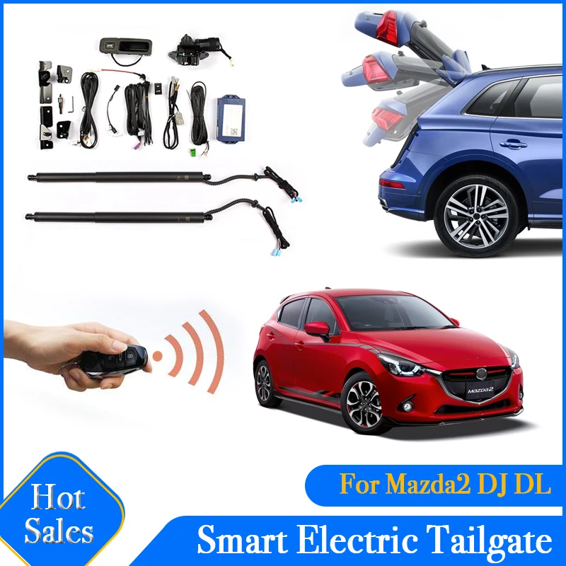 

Открытие багажника автомобиля, электрическая всасывающая задняя дверь, интеллектуальная подъемная стойка багажника для Mazda M2 Mazda2 DJ DL 2014 ~ 2021, специальная