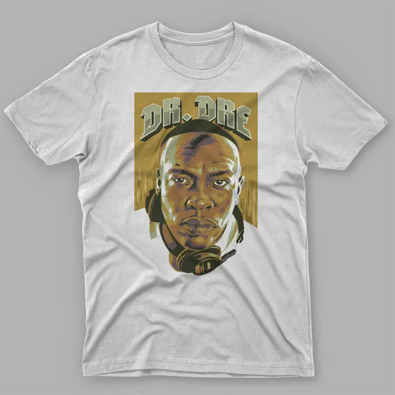 Concrete Roots Retro Dr Dre Shirt Manica Corta Bianca Unisex S-234Xl H152