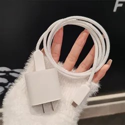 Candy Color Silicone Charger Protective Case - Soft Fast Charge Cover (White)