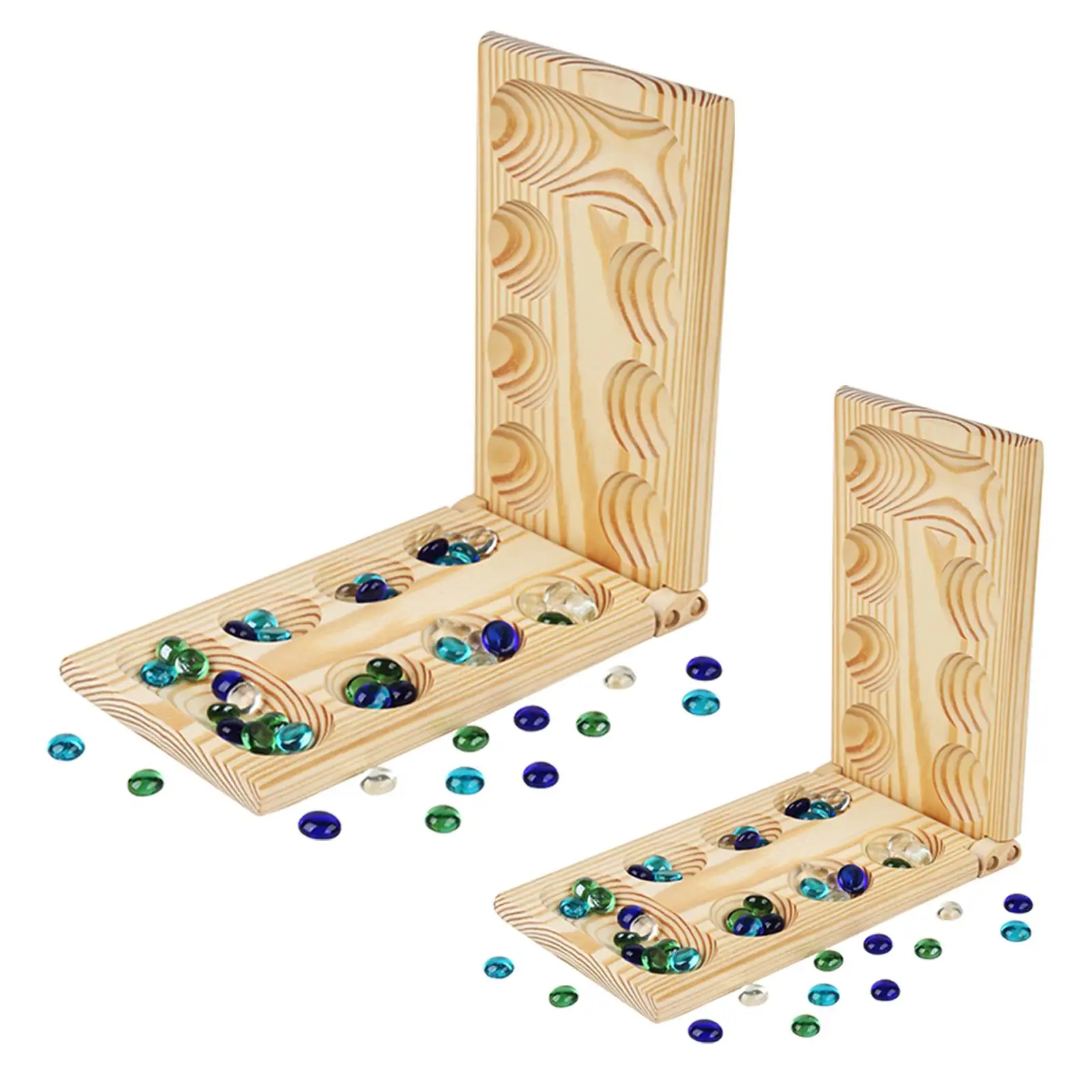 Set Di Giochi Da Tavolo Mancala In Legno Con Perline Trivial Pursuit Unincernierato Pieghevole