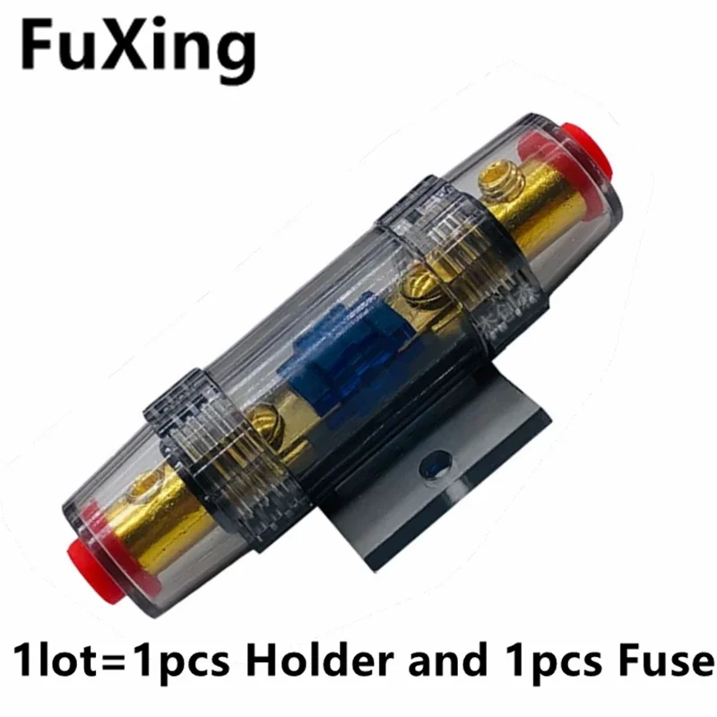 Waterproof Nickel-Plated Bolt-On MINI ANL Inline Fuse Holder with Spare Car Audio Fuse