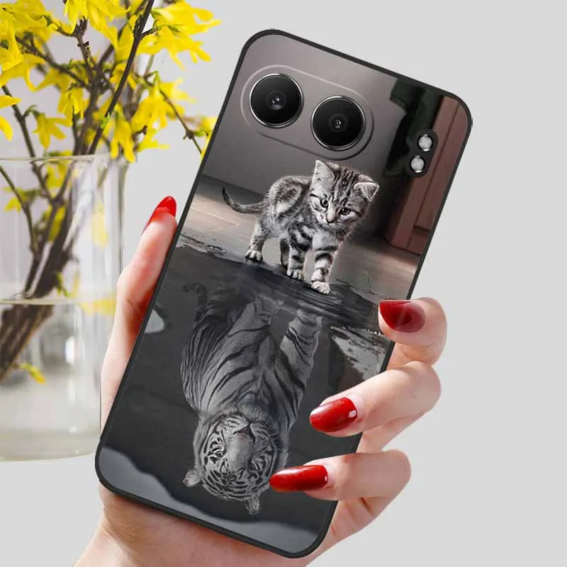 Luxury Silicone TPU Soft Bumper Case with Cute Cat Design for Oneplus Nord 4 - Premium Protective Cover