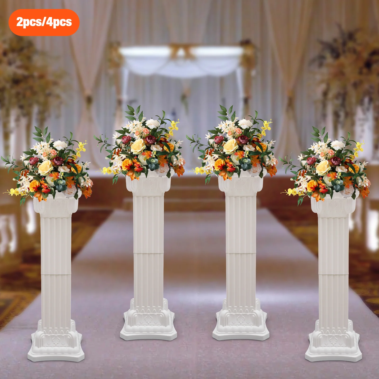 Wedding Roman Column Wedding Landscaping Roman Pillar Party Flower Holder Center Decoration 4pcs/2pcs 90cm