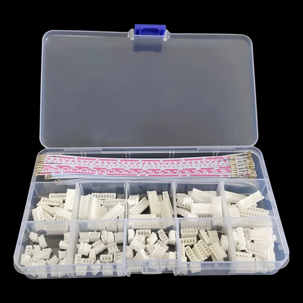 Kit Connecteurs JST PH 2.0mm 2-12 Broches + Câbles Ruban - 150pcs