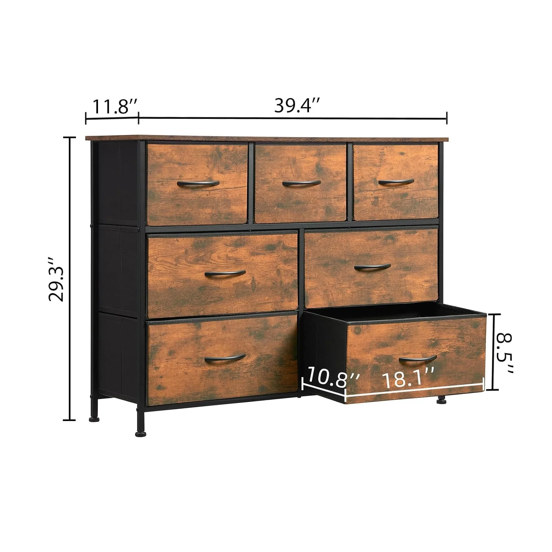 خزانة تخزين مع 7 أدراج، خزانة تخزين واسعة، منظم تخ...