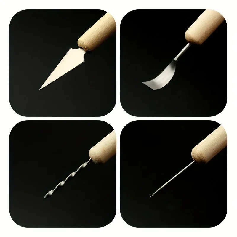 11pcs Pottery Clay Sculpting Modeling Tool Set Double-Sided Ceramic Polymer Clay Carving Smooth Wooden Handle