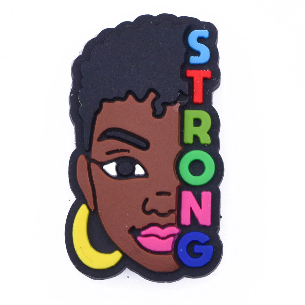 1 Pcs Black Girl Magic Croc Shoe Charms Accessories Decorations Clog Sandals PVC Black Lives Matter Charm Button BLM Girl Gift 1 Pcs Black Girl Magic Croc Shoe Charms Accessories Decorations Clog Sandals PVC Black Lives Matter Charm Button BLM Girl Gift