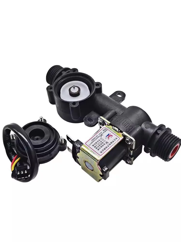 Water Flow Meter Sensor Indicator Counter with Solenoid Valve Automatic Billing System for Water Heaters Dispenser G1/2