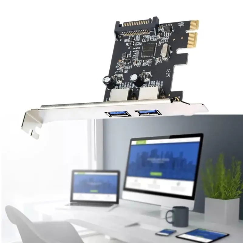 A70B PCIE To Usb3.0 Expansion Card 2-Port Fast Speed Desktop Usb3.0 Expansion Card