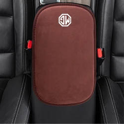 Enhanced Car Center Console Armrest Protector Cushion Cover (Brown)