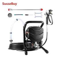 SucceBuy Pulvérisateur de peinture sans air sur pied, pulvérisateur sans air à haute efficacité 650 W, tige d'extension de machine de pulvérisation de peinture électrique 3000 PSI 1