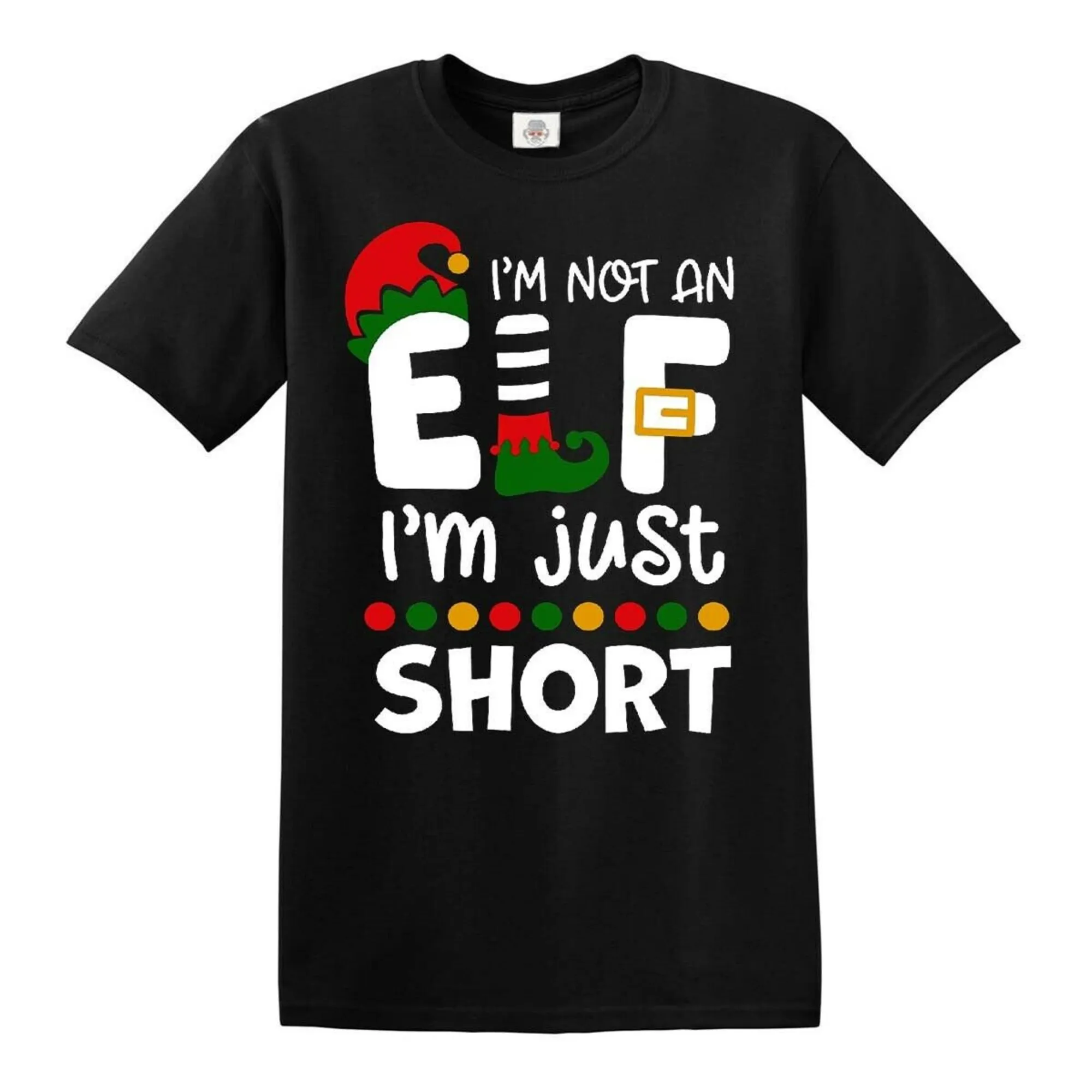 ImNotAnElfImJustShortTShirtNoveltySecretSantaJoke
