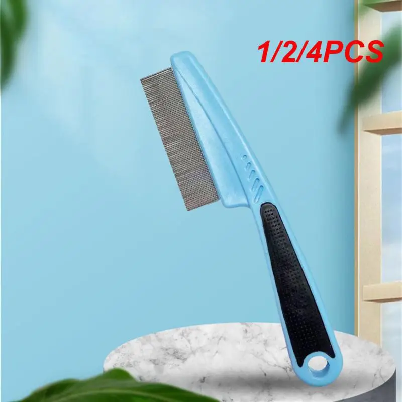 

1/2/4PCS Pet Dog Flea Combs Stainless Steel Needle Close-Tooth Grate Comb Large Thick And Fine Needle Flea Louse Removal For