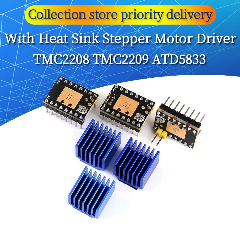 5 Pièces Driver TMC2209 V4.0 UART Avec Dissipateur - Pilote Moteur Pas à Pas Silencieux Pour Imprimante 3D