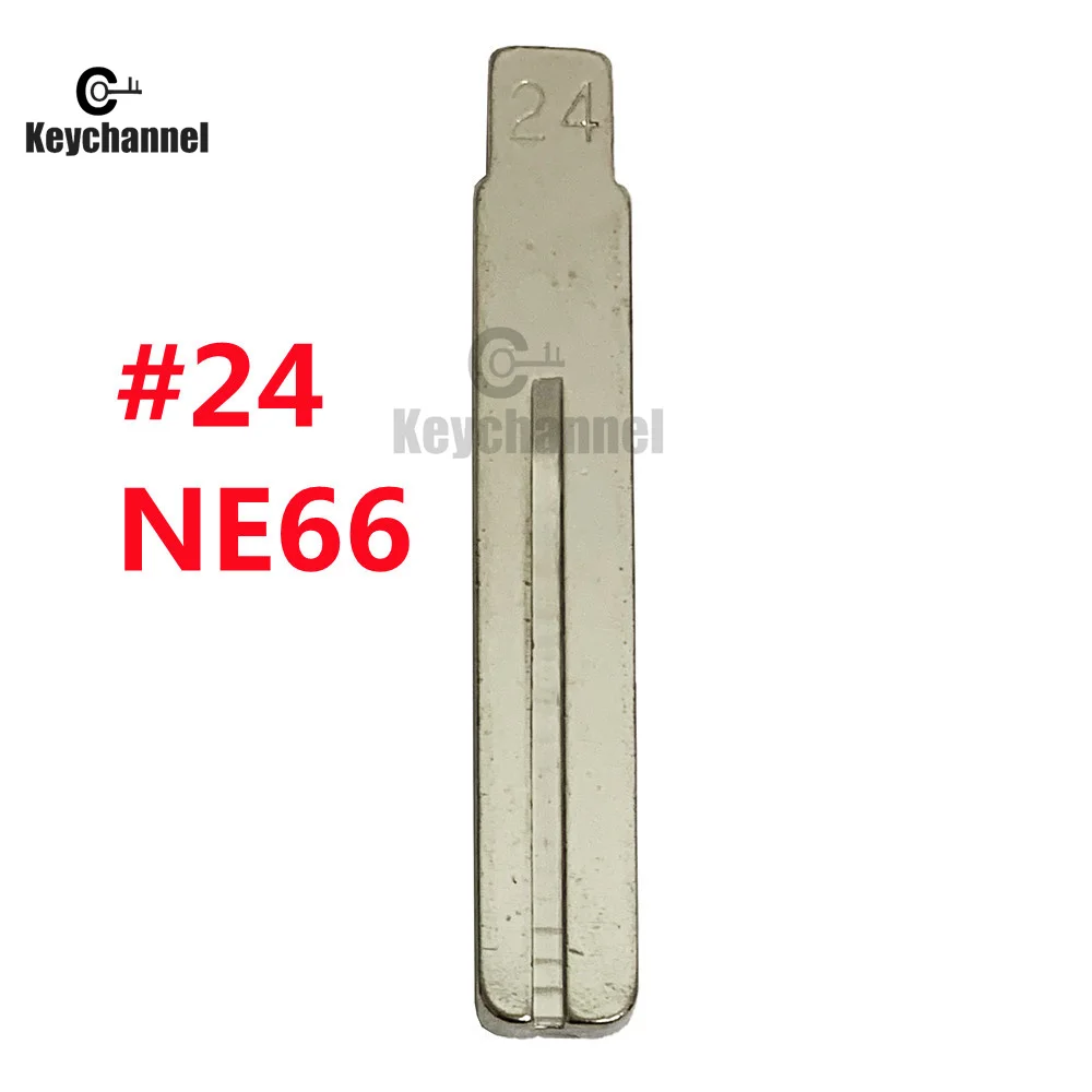 Keychannel 5/10PCS Car Key Blade NE66 Flip Blank Uncut NO. 24 Metal Blade for KD KEYDIY Xhorse VVDI Remote for Volvo S80 Blank