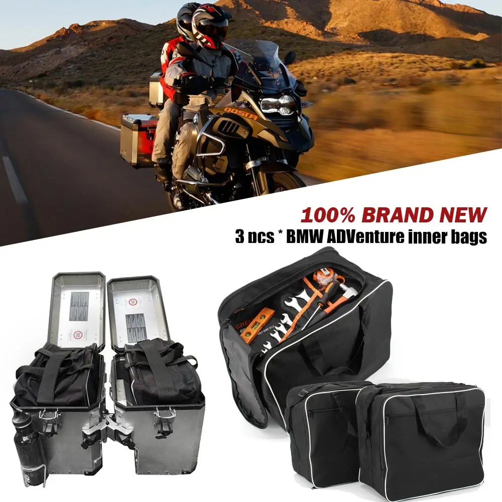 Per Bmw R1200Gs Adv Black Inner Bags R 1200 Gs Adventure Raffreddato Ad Acqua R1250Gs R 1250 Gs Adventure Moto Bagagli Borse