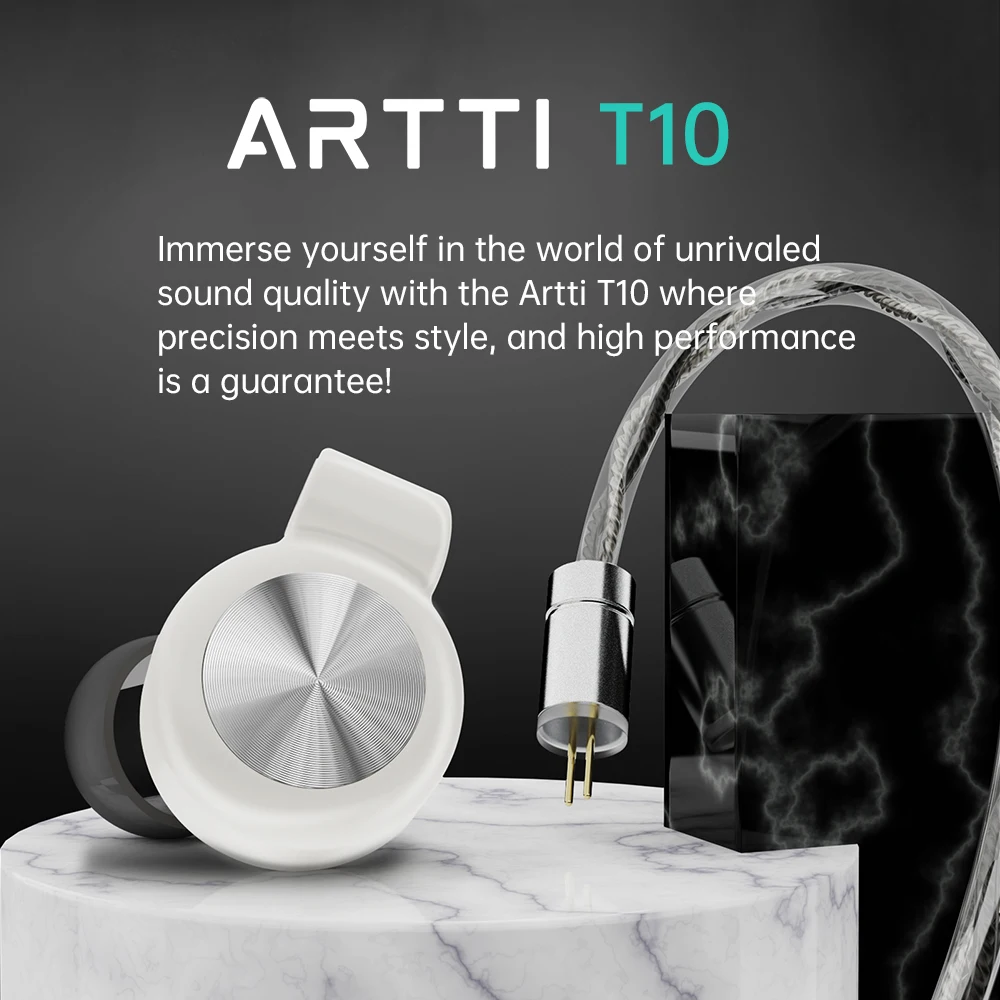 

Наушники-вкладыши ARTTI T10, Hi-Fi наушники-вкладыши с драйвером 14,2 мм, стереогарнитура с кабелем 3,5/4,4 мм, 2 контакта
