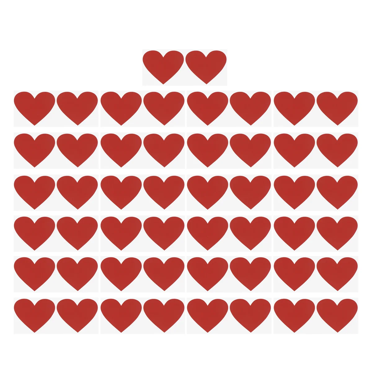 

50PCS Heart-shaped Scratch Stickers Creative DIY Scratch Surprise Scratch Coating Stickers for Party Friends Red