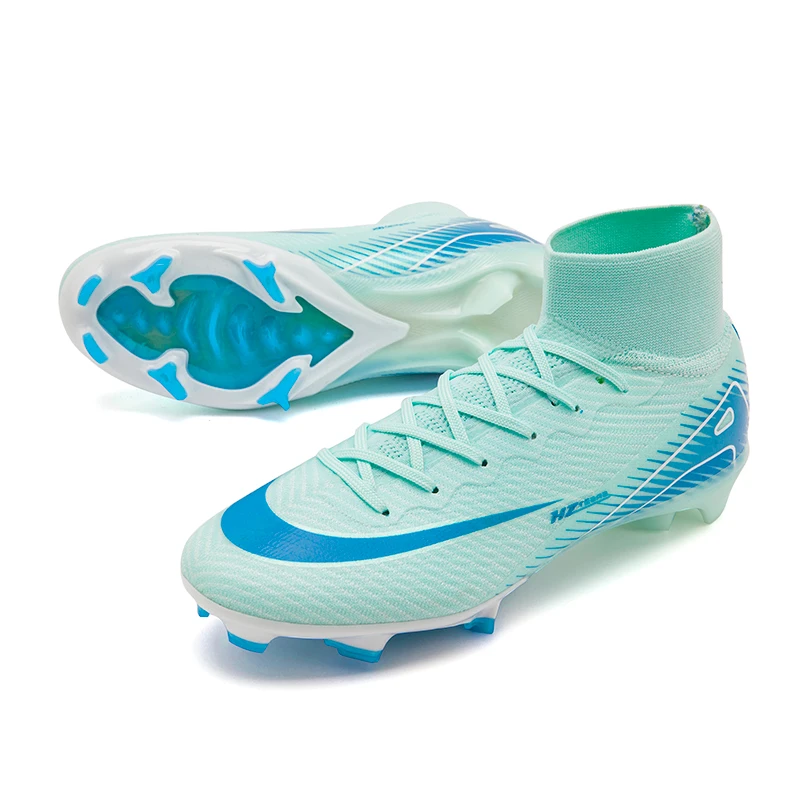 Men's Soccer Shoes High Top TF/FG Anti Slip Football Boots Outdoor Grass Adult Professional Training football shoes