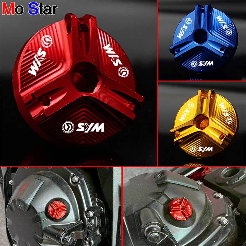 

SYM Accessories Motorcycle CNC Engine Oil Plug Cover For SYM CRUISYM 300 GTS300i RV250 EVO250I MAXSYM 400 T2 T3 JOYMAX Z300