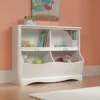 Storage Chest Organizer Kids Bookcase Toy Box Bin for Bedroom Living Room L41.10 x W 14.49 x H 32.84 Soft White 1