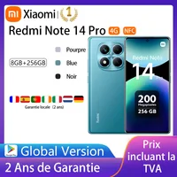 Xiaomi Redmi Note 14 Pro 4G, NFC, smartphone, MediaTek Helio G100-Ultra, AMOLED screen of inches, 120Hz, camera of 200 MP, battery of 5500mAh，Charger Not Included