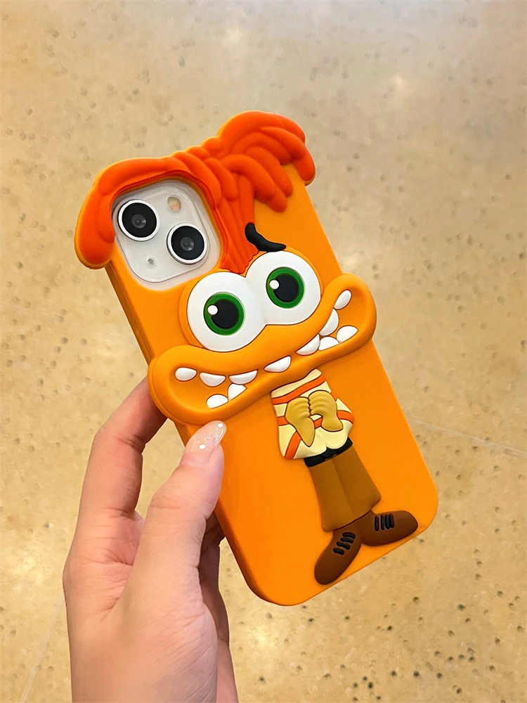 Cute 3D Cartoon Funny Animal Joy Soft Silicone Creative Phone Case For thumbnail 3