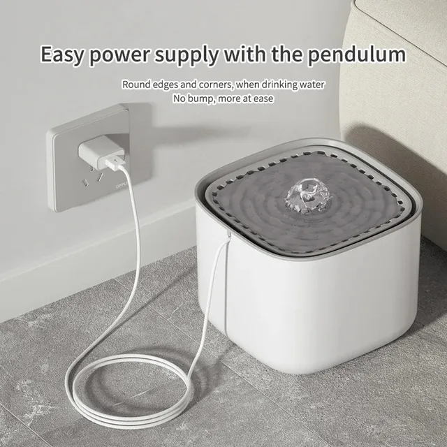 101oz/3L Pet Water Fountain Automatic Induction Circulating Filtering Cat Water Drinker USB Electric Mute Cats Water Dispenser 3