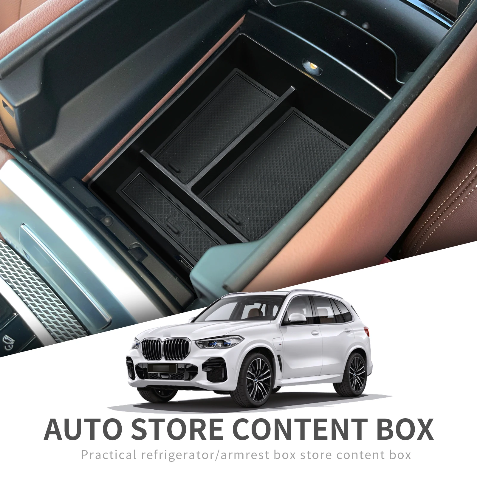 

ZUNDUO для BMW X5 X6 X7 2019-2022 центральный подлокотник консоли коробка для хранения аксессуары отделка автомобиля коробка для хранения