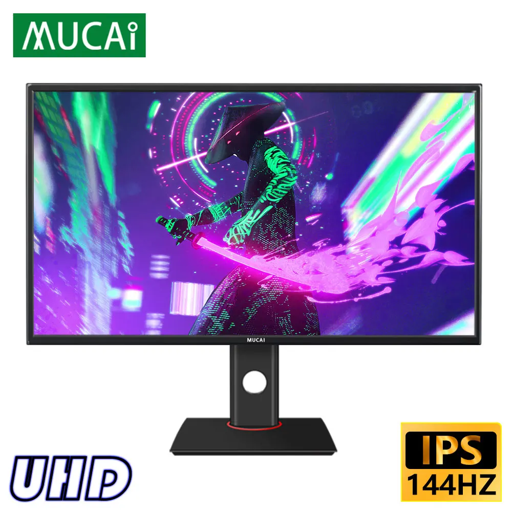 

MUCAI 27 Inch Monitor 4K144Hz Display IPS UHD Desktop LED Gamer Computer Screen HDMI-compatible 2.1/DP/3840*2160