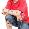 10PCS New Tattoos for Children Transfer Tattoos for Kids Mini Waterproof Tattoos Festival Glitters Face Unicorn Animals Stickers 2
