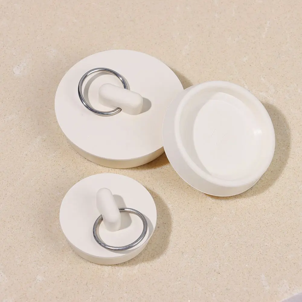 Kitchen Bathroom Water Sink Plug Hanging Ring Round Rubber Bathtub Stopper Leakage-proof Sewer Drain Cover