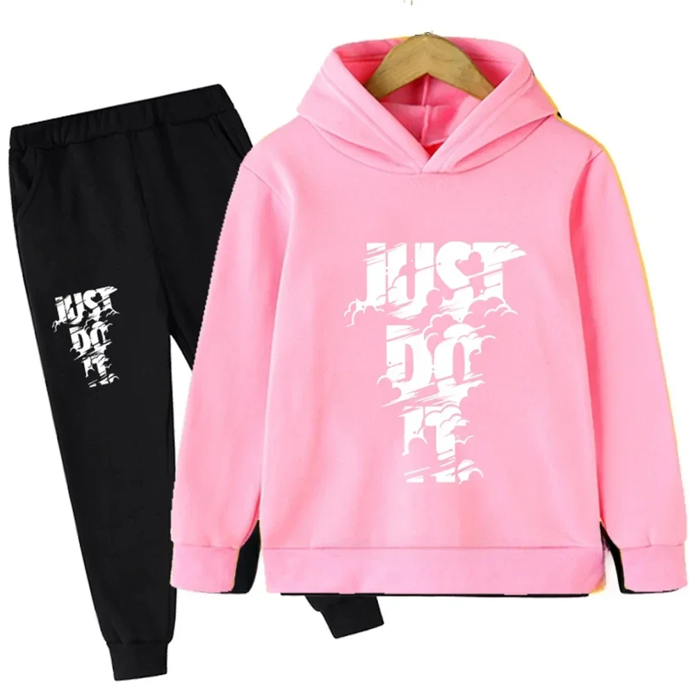 Children's Spring/Autumn Casual Sportswear Boys And Girls Hoodie+Pants 2-piece Set Daily Clothing Set 3-14 Years Old