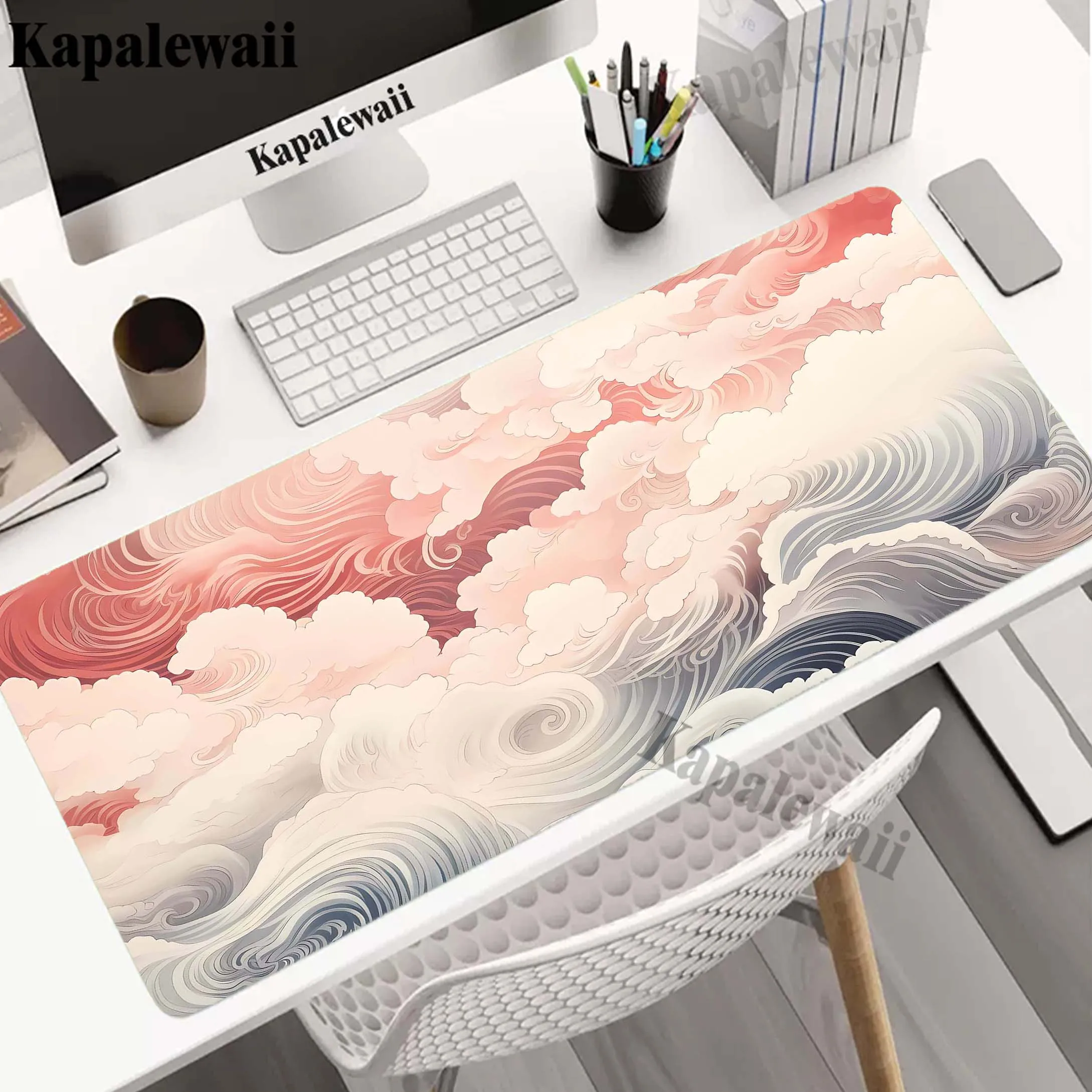 

Japanese Great Wave Off Gamer Mouse Pad Large Mousepad XXXL Non-slip Mouse Mat Gaming Accessories Keyboard Pads 100x50cm