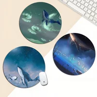 Anime Whale Non-slip Round Big Promotion Table Mat Student Mousepad Computer Keyboard Pad Games Pad for PC Gamer Mousemat 1
