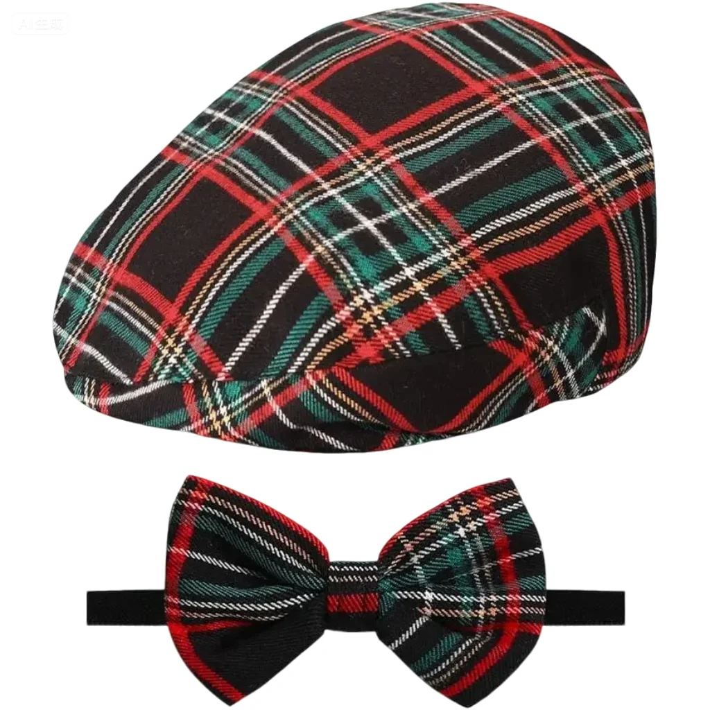 כובע תינוקות כובע ילדים יומולדת טקס הטבילה אביזרי תינוקות חדשים ניוזבוי וינטאג' נהג ברט עם קשת