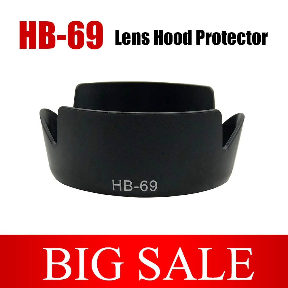 

HB-69 HB69 Camera Bayonet Petal Lens Hood Reversible for Nikon D3200 D3300 D5200 D5300 18-55 f/3.5-5.6G VR II Camera Accessories