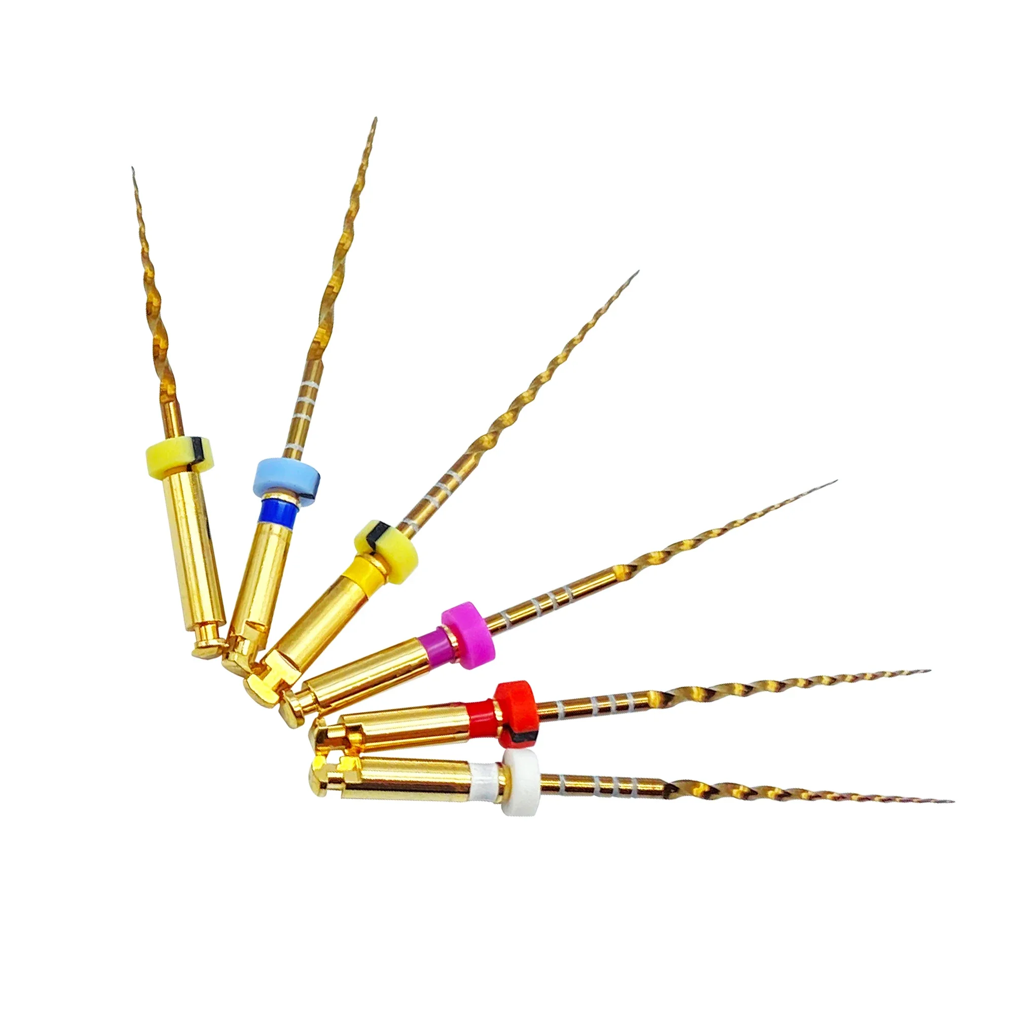 Endo Rotary Files Dental Gold Flexible Golden Endodontic 19/21/25mm Nickel Titainium Root Canal Material
