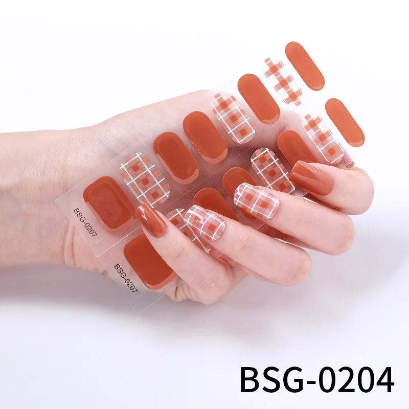 16Tips Nagellack UV Gel Nagel Aufkleber DIY Nail Art Design Aufkleber Full Cover Gel Wraps Aufkleber Für Frauen Aufkleber Dekoration – Detail 20