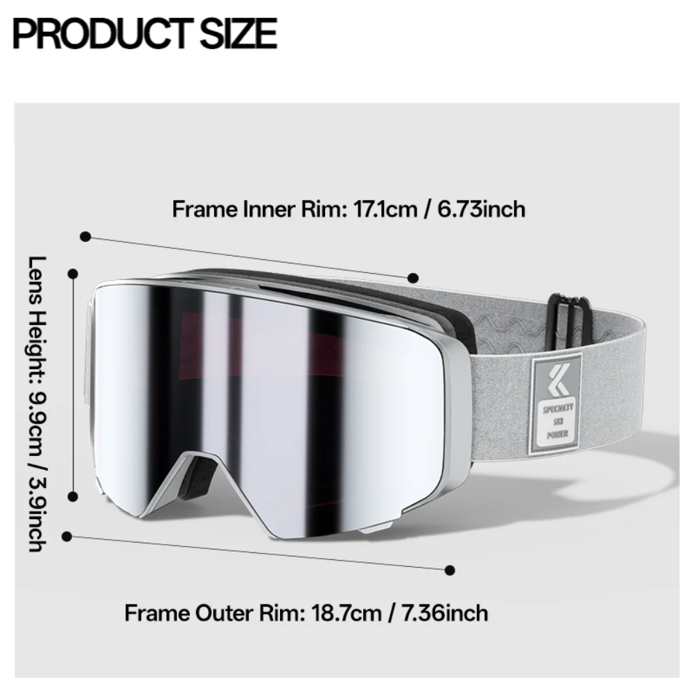 Kapvoe Flip Ski Goggles for Men Snow Goggles Women Anti-Fog Snowboarding Snow Skiing Mask UV400 Snowmobile Glasses Motorcycle