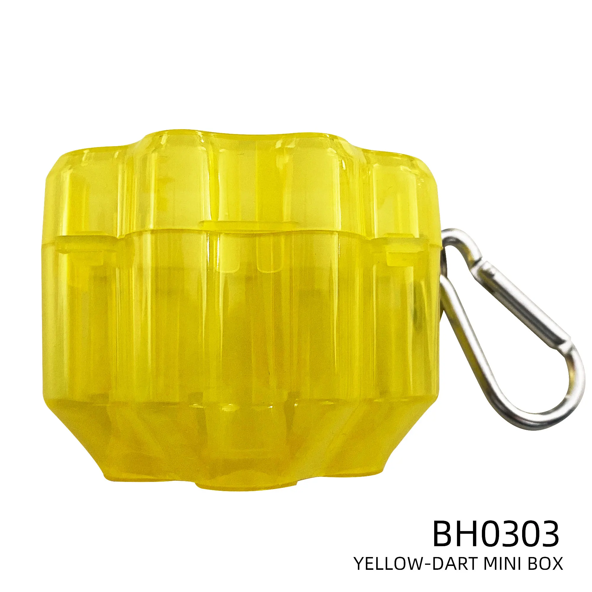 Enhanced Portable Mini Transparent Dart Box with Aluminum Hanging Clip – 4 Color Options