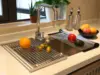 1pcs Roll Up Dish Drying Rack Over The Sink Foldable Portable Kitchen Dish Drainer Space Saving Sink Organizer 6