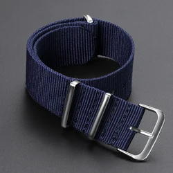 Versatile Sport Nylon Watch Band with Adjustable Buckle Belt - 22mm (Blue)