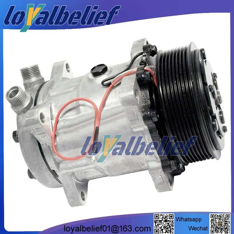 

508 AC Compressor SD508 Sanden Style 12Volt 24V 8 Groove 955019 204867 5512615 6512615 7512615 967070 2006629 2010075 2010188