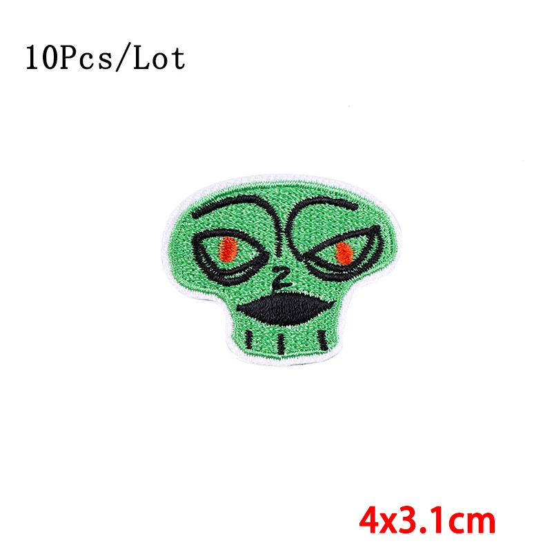 10Pcs/Lot Halloween Patch Iron On Patches On Clothes All Saints Day  Embroidered Patches For Clothing Hook Loop Patch For Clothes - AliExpress