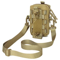 Outdoor Adventure Waist Pack Bag - Molle EDC Pouch & Water Bottle Carrier (Tan with sling)
